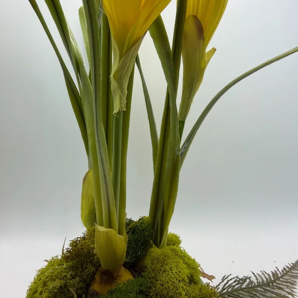 Yellow Daffodil 🌼 Floral Arrangement for Springtime with Moss